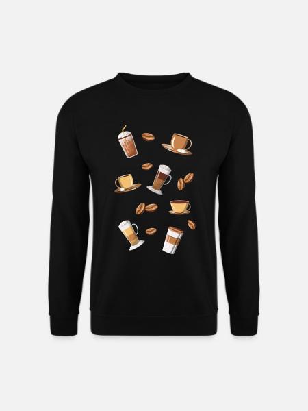 Kaffee Kaffeesorten Kaffeebohne Latte Macchiato - Unisex Pullover - Schwarz