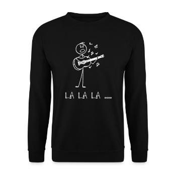 stickman musician - Unisex Sweatshirt - black - Front - Alina (178cm) & Michal (187cm)