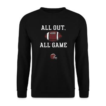 Tous dehors, tous les matchs - Football - Sweat-shirt Unisexe - noir - Devant - Alina (178cm) & Michal (187cm)