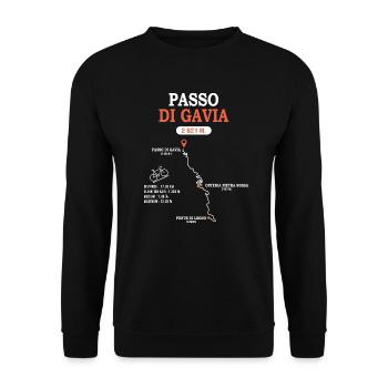 Vélo velo passo di Gavia Ponte di Legno - Sweat-shirt Unisexe - noir - Devant - Alina (178cm) & Michal (187cm)