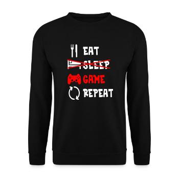 Gaming Game Gaming gamer Gaming Gamer Gamer Zocker - Unisex Pullover - Schwarz - Vorne - Alina (178cm) & Michal (187cm)