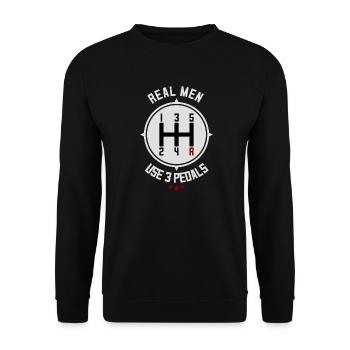 Les pédales hommes pour tuners de voiture - Sweat-shirt Unisexe - noir - Devant - Alina (178cm) & Michal (187cm)