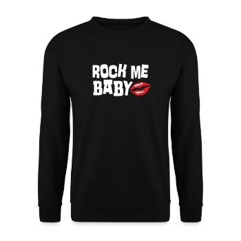 Conception de bébé Rock Me pour les amateurs de musique rock - Sweat-shirt Unisexe - noir - Devant - Alina (178cm) & Michal (187cm)