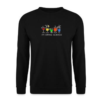 Slogan du cocktail pour lequel je fais de la science - Sweat-shirt Unisexe - noir - Devant - Alina (178cm) & Michal (187cm)