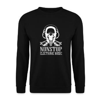 Nonstop electronic music design for - Unisex Sweatshirt - black - Front - Alina (178cm) & Michal (187cm)