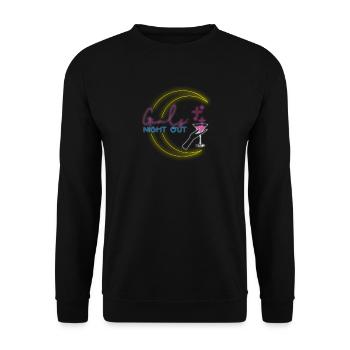 Girls Night Out design for party cocktail fans - Unisex Sweatshirt - black - Front - Alina (178cm) & Michal (187cm)
