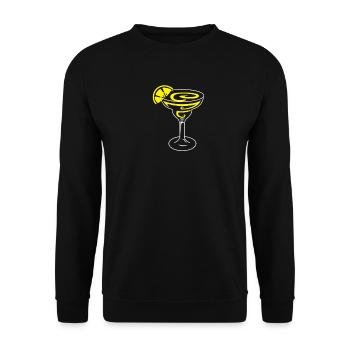 Margarita Lemon Cocktail Design for Tequila Fans - Unisex Sweatshirt - black - Front - Alina (178cm) & Michal (187cm)