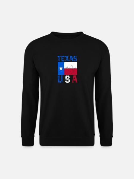 Texas-Flagge USA Design für Lone Star State Fans - Unisex Pullover - Schwarz