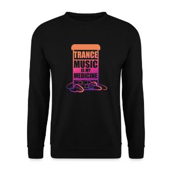 Trance Music is my medical design for - Unisex Sweatshirt - black - Front - Alina (178cm) & Michal (187cm)