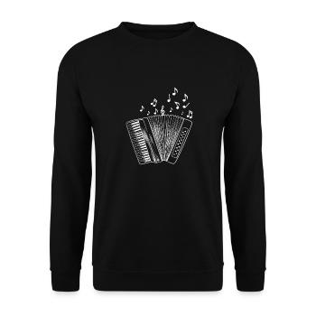 Accordion Music Note Design for Music Accordionist - Unisex Sweatshirt - black - Front - Alina (178cm) & Michal (187cm)