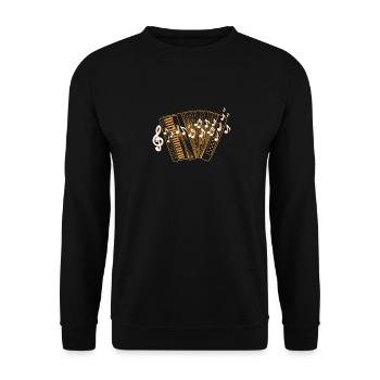 Accordion Music Note Design for Music Accordionist - Unisex Sweatshirt - black - Front - Alina (178cm) & Michal (187cm)