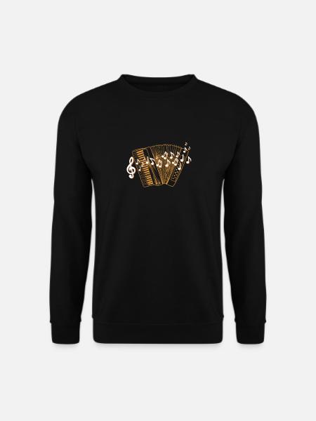 Akkordeon Music Note Design für Musikakordeonist - Unisex Pullover - Schwarz