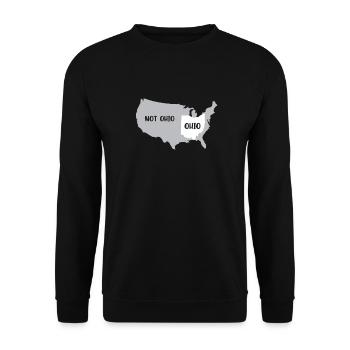 Ohio not Ohio design for proud Ohioan people - Unisex Sweatshirt - black - Front - Alina (178cm) & Michal (187cm)