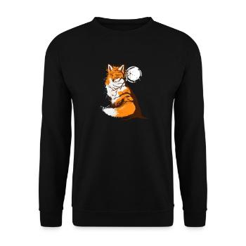 Red fox fall design for wildlife lovers - Unisex Sweatshirt - black - Front - Alina (178cm) & Michal (187cm)
