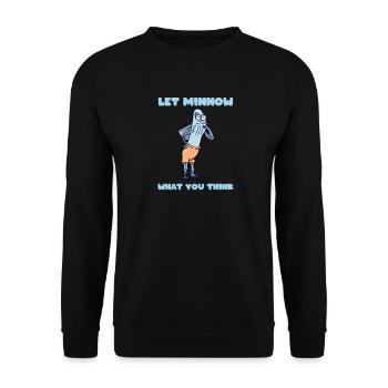 Elritze Wortspiel für Tierliebhaber - Unisex Pullover - Schwarz - Vorne - Alina (178cm) & Michal (187cm)