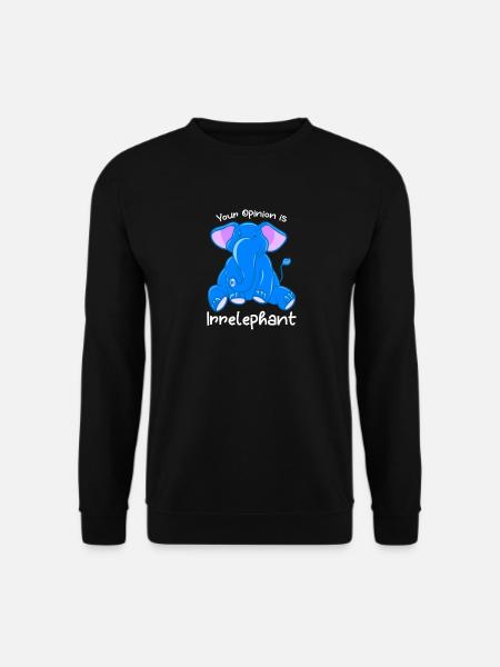 Elefanten-Wortspiel für Tierliebhaber - Unisex Pullover - Schwarz
