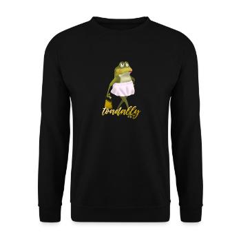 Kröten-Wortspiel für Tierliebhaber - Unisex Pullover - Schwarz - Vorne - Alina (178cm) & Michal (187cm)