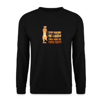 Wortspiel für Tierliebhaber - Unisex Pullover - Schwarz - Vorne - Alina (178cm) & Michal (187cm)