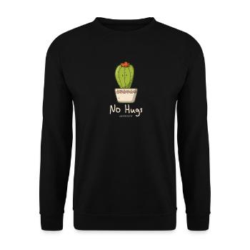 Introvertierter Kaktus Design für introvertierte - Unisex Pullover - Schwarz - Vorne - Alina (178cm) & Michal (187cm)
