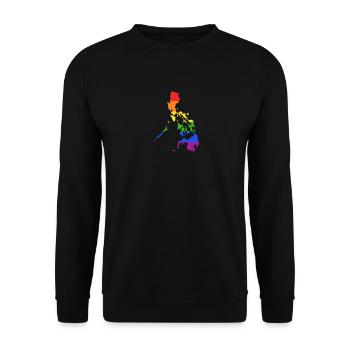 Philippinen Regenbogenflagge für LGTBQ Filipinos - Unisex Pullover - Schwarz - Vorne - Alina (178cm) & Michal (187cm)