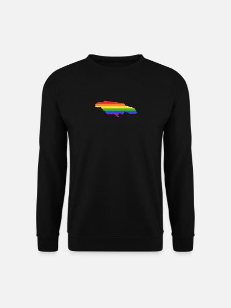 Jamaika Regenbogenflagge für LGTBQ-Jamaikaner - Unisex Pullover - Schwarz