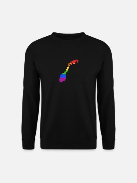 Norwegen Regenbogenflagge für stolze LGTB-Norweger - Unisex Pullover - Schwarz