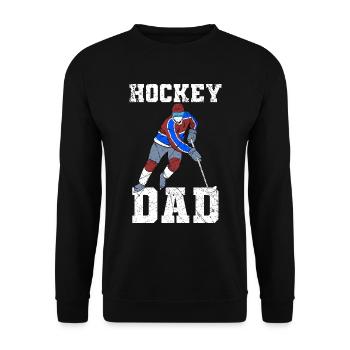 Hockey Dad Eishockey - Unisex Pullover - Schwarz - Vorne - Alina (178cm) & Michal (187cm)