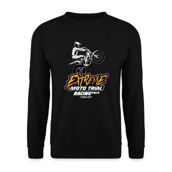 Trial - Trialsport - Moto Trial - Motorcycle Trial - Unisex Pullover - Schwarz - Vorne - Alina (178cm) & Michal (187cm)