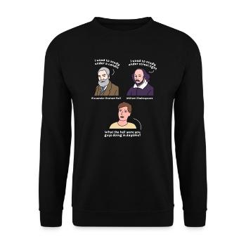 Student design for young proud Pinoys - Unisex Sweatshirt - black - Front - Alina (178cm) & Michal (187cm)