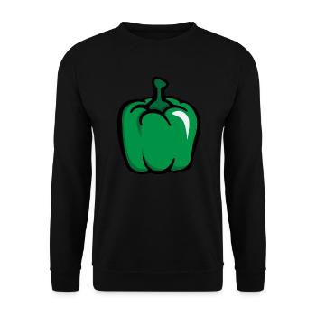 Green peppers green pepper paprica - Unisex Sweatshirt - black - Front - Alina (178cm) & Michal (187cm)