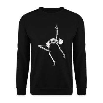 Tänzer Skelett - Unisex Pullover - Schwarz - Vorne - Alina (178cm) & Michal (187cm)