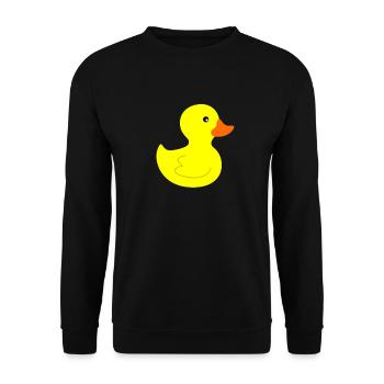 Yellow Duck Bathing Duck Squeaky Duck - Unisex Sweatshirt - black - Front - Alina (178cm) & Michal (187cm)