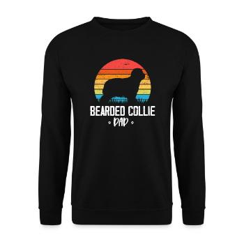 Bearded Collie - Unisex Pullover - Schwarz - Vorne - Alina (178cm) & Michal (187cm)
