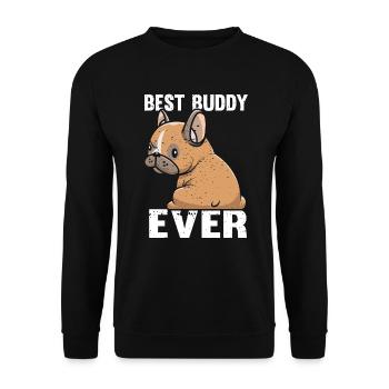 Adorable Puppy Prints T-Shirts - Unisex Sweatshirt - black - Front - Alina (178cm) & Michal (187cm)
