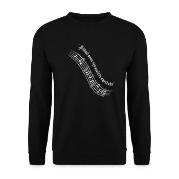 Live with Music - Unisex Pullover - Schwarz - Vorne - Alina (178cm) & Michal (187cm)