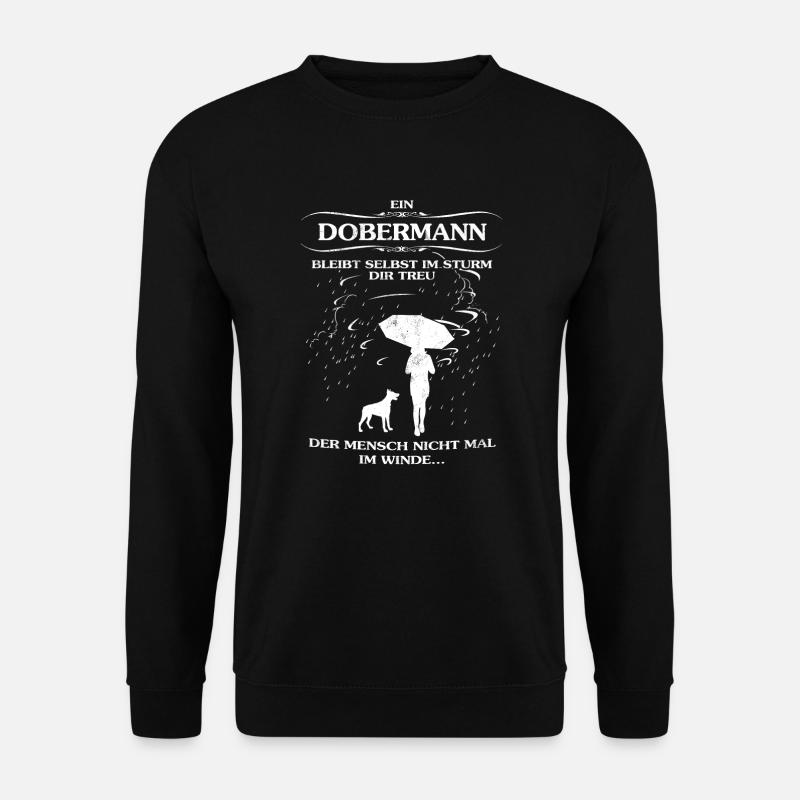Frauen-Hundeshirt mit Dobermann - Unisex Pullover - Schwarz