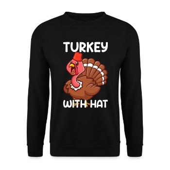 Turquie Turquie Cadeau de Thanksgiving - Sweat-shirt Unisexe - noir - Devant - Alina (178cm) & Michal (187cm)