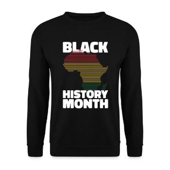black history month Afrika Geschenk - Unisex Pullover - Schwarz - Vorne - Alina (178cm) & Michal (187cm)