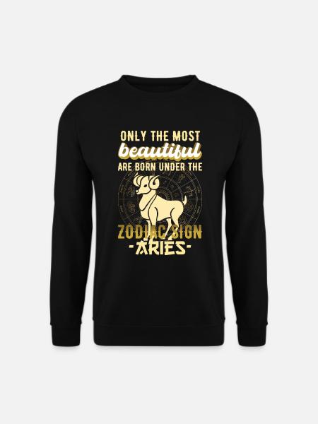 Sternzeichen Widder Astrologie Geschenk - Unisex Pullover - Schwarz