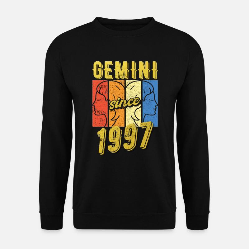 Gemini Sternzeichen 1997 Geschenk - Unisex Pullover - Schwarz