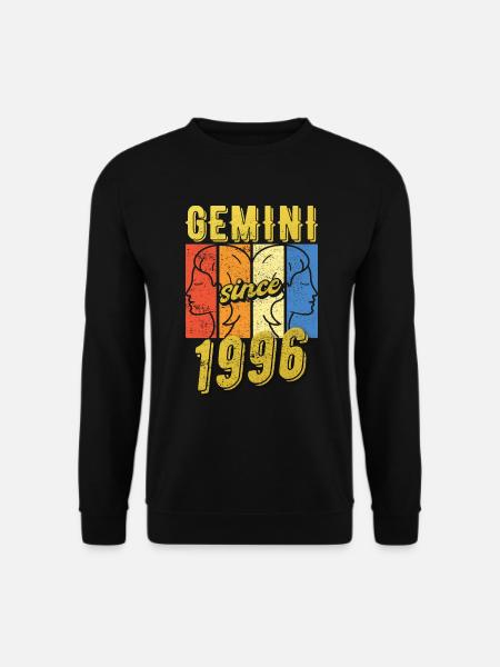 Gemini Zodiac 1996 Gift - Unisex Sweatshirt - black