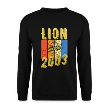 Léo 2003 Zodiac Cadeau d’anniversaire - Sweat-shirt Unisexe - noir - Devant - Alina (178cm) & Michal (187cm)