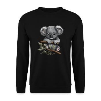 Koala Mignon Koala Bear Bébé - Sweat-shirt Unisexe - noir - Devant - Alina (178cm) & Michal (187cm)