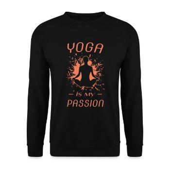 YOGA - Unisex Pullover - Schwarz - Vorne - Alina (178cm) & Michal (187cm)
