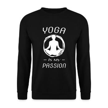Yoga - Unisex Pullover - Schwarz - Vorne - Alina (178cm) & Michal (187cm)