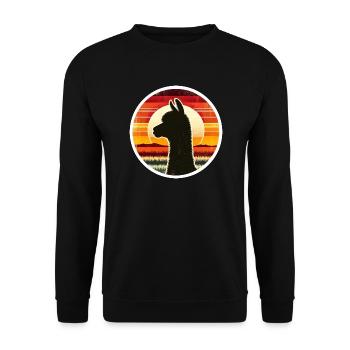 Alpaka - Unisex Pullover - Schwarz - Vorne - Alina (178cm) & Michal (187cm)