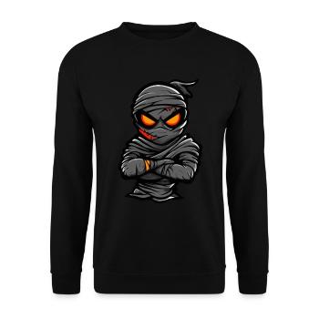 Mumie Comic Halloween - Unisex Pullover - Schwarz - Vorne - Alina (178cm) & Michal (187cm)