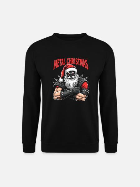 Heavy Metal Santa Claus Christmas - Unisex Sweatshirt - black