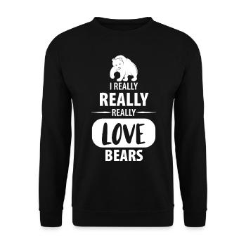 Bear Bear Predator - Unisex Sweatshirt - black - Front - Alina (178cm) & Michal (187cm)