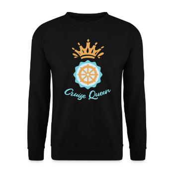 Cruise Queen Cruise Ship - Unisex Sweatshirt - black - Front - Alina (178cm) & Michal (187cm)